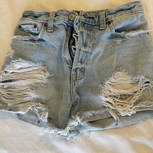 Abercrombie High waisted jean shorts